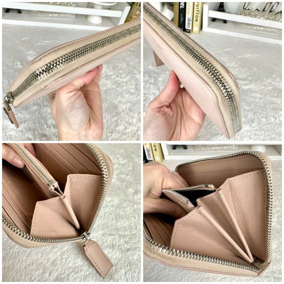 Yves Saint Laurent YSL Zippy Zip Around Wallet light pink soft leather NICE! - Picture 5 of 15